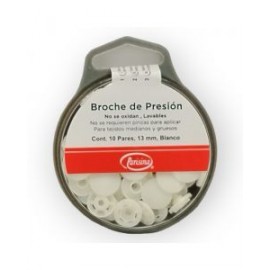 Broche de Presión Plástico Blanco 13 mm