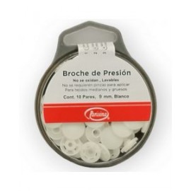 Broche de Presión Plástico Blanco 9 mm