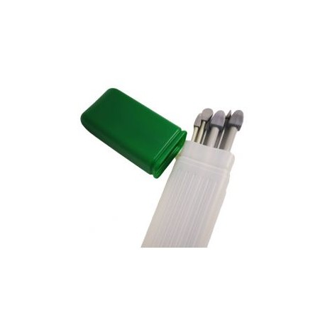 Estuche Porta Agujas de Tejer Transparente Y Tapa Colores Surtidos