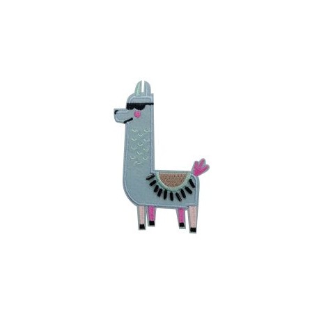 Aplicación Bordada Llama Con Lentes