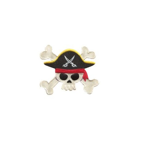 Aplicación Bordada Simbolo Pirata
