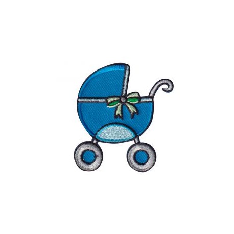 Aplicación Bordada Carreola Azul