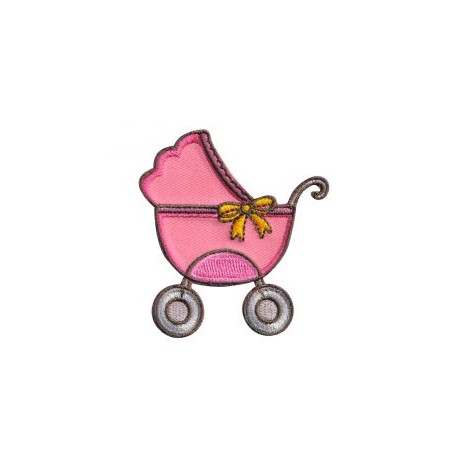 Aplicación Bordada Carreola Rosa