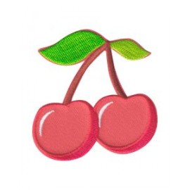 Aplicación Bordada Cerezas