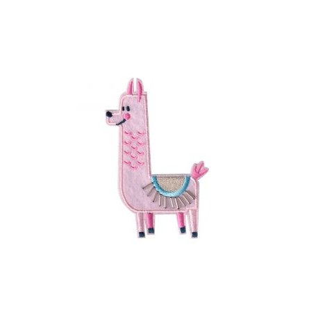 Aplicación Bordada Gato Llama