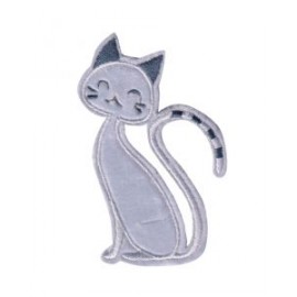 Aplicación Bordada Gato Sentado