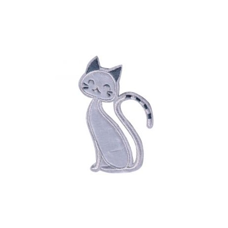 Aplicación Bordada Gato Sentado