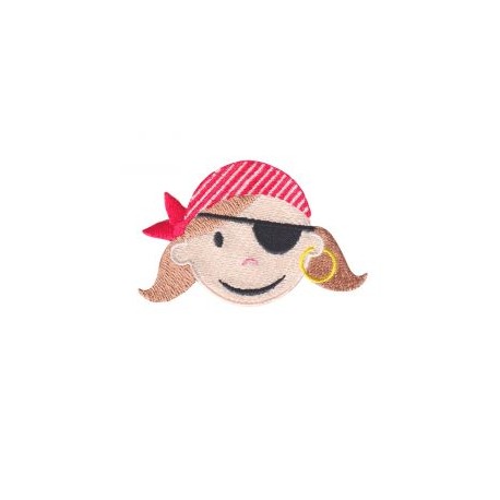 Aplicación Bordada Niña Pirata