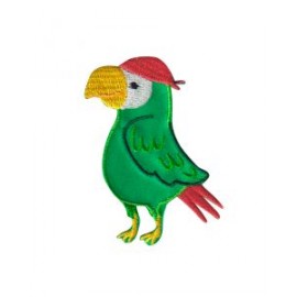 Aplicación Bordada Perico Pirata