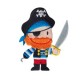 Aplicación Bordada Pirata Barba Roja