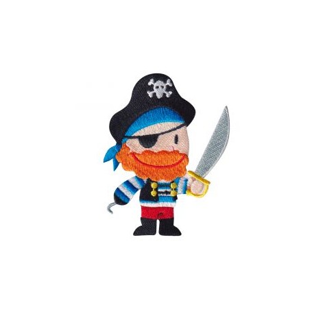 Aplicación Bordada Pirata Barba Roja