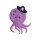 Aplicación Bordada Pulpo Pirata