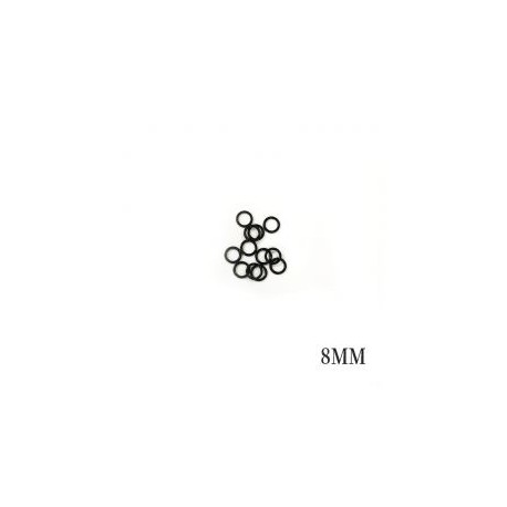 Argollas para Tirantes Ceros Negro 8 mm