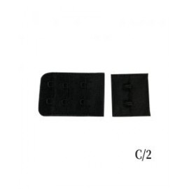 Corchete para Lencería c/2 Ganchos Negro