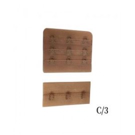Corchete para Lencería c/3 Ganchos Beige