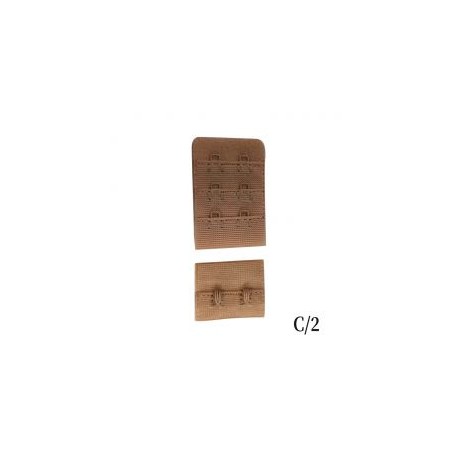 Corchete para Lencería c/2 Ganchos Beige