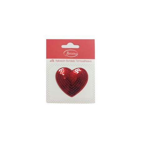 Aplicación Bordada con Lentejuelas Parisina Corazón