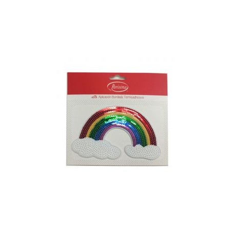 Aplicación Bordada con Lentejuelas Parisina Arcoiris