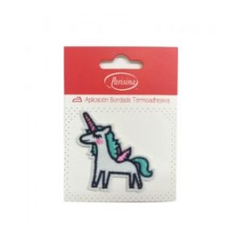 Aplicación Bordada Parisina Unicornio
