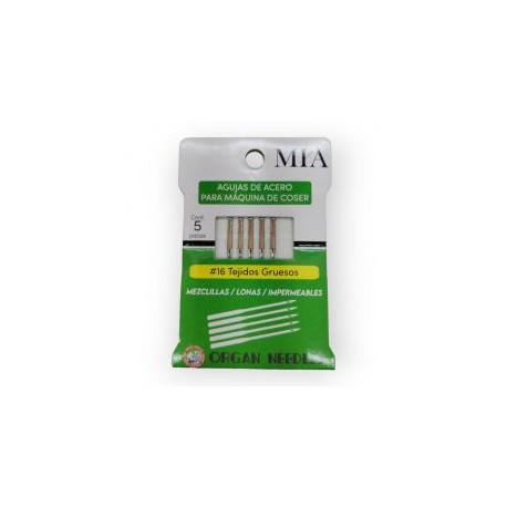 Agujas para Máquinas de Coser Organ Needles Mod.16